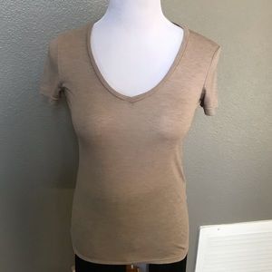 Tan v-neck